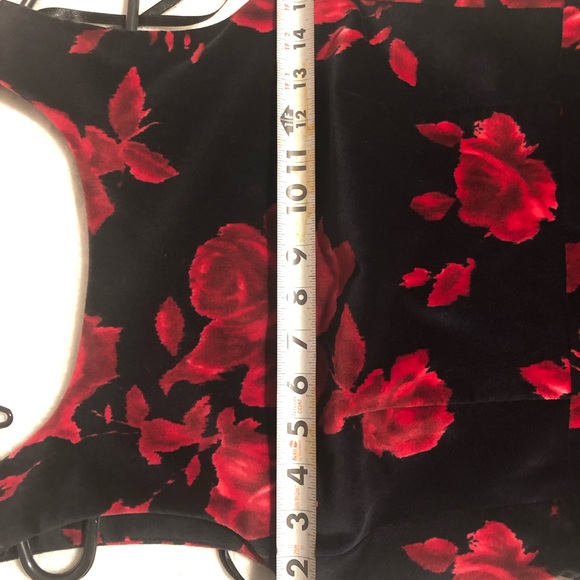 ❤️❤️❤️Talbots  Red and Black Velvet Dress - Picture 15 of 16